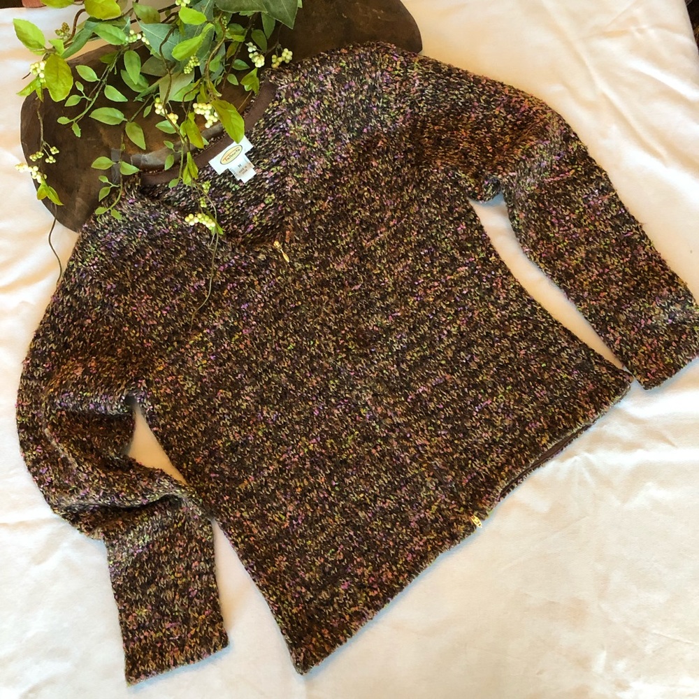 Talbots Zipper Front Cardigan Sweater